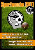 Plakat der BTB-Sportwoche 2011 vom 13.07. bis 17.07.2011