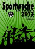 Plakat der BTB-Sportwoche 2013 vom 13.07. bis 17.07.2013